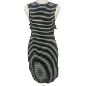 Romeo & Juliet Couture Bodycon High-neck Striped Mini Dress (M)